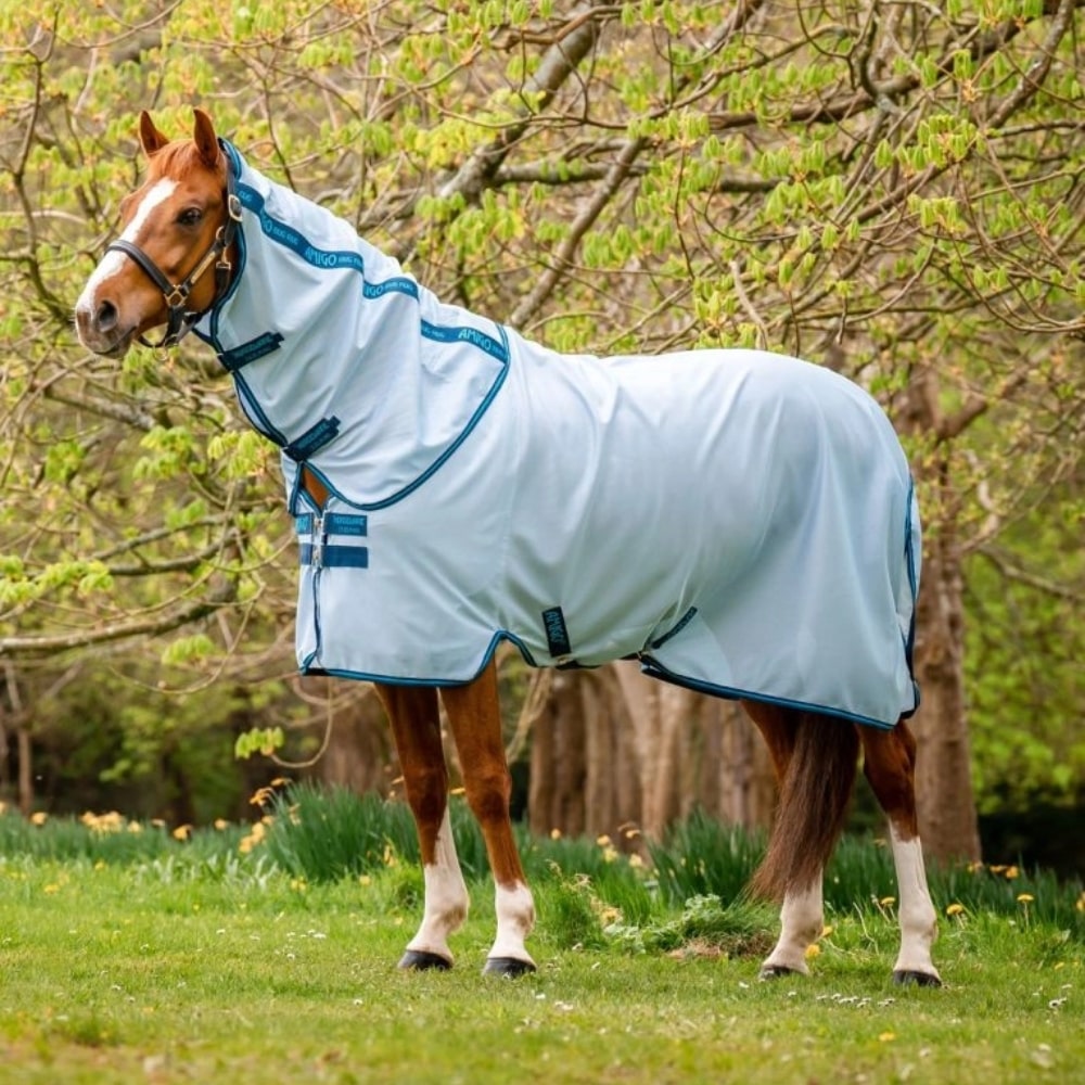 Horseware | Couverture anti-mouches Amigo® Bug – Azure/Navy – Image 2